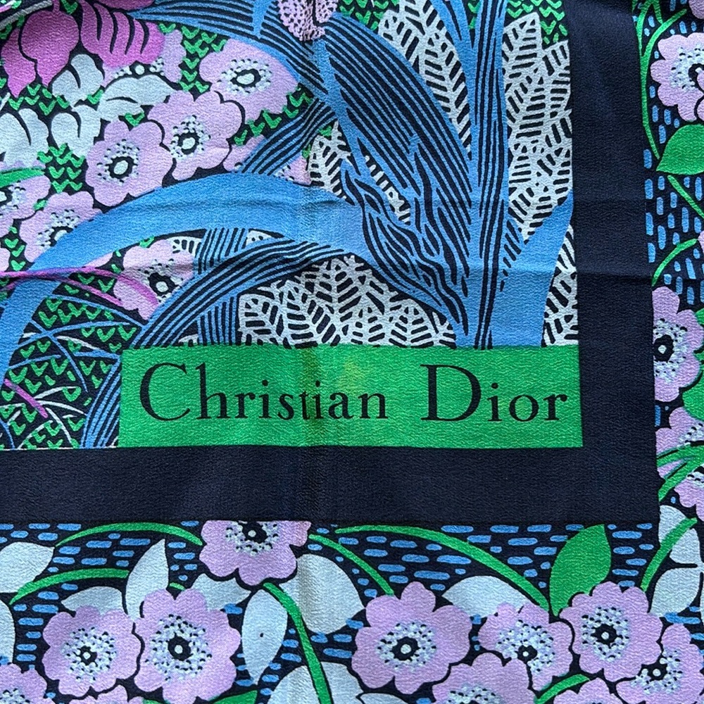 Christian Dior vintage silk scarf.